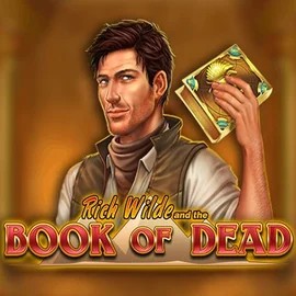 Official Slots logo: Book of Dead by Play'n GO at Captain Cooks Casino